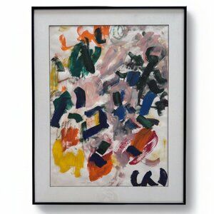 ORIGINAL PAINTING - IN GLASS BLACK  FRAME - 23" X 29"